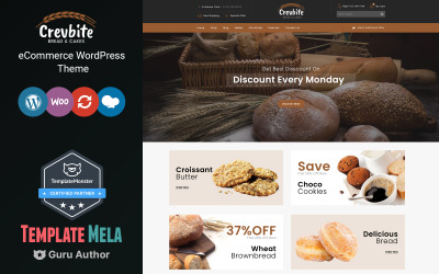 Crevbite - Fırın ve Çikolata Mağazası WooCommerce Teması