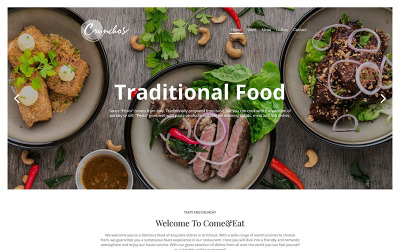 Crunchos - modelo HTML do Restaurant Moto CMS