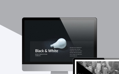 黑白 PowerPoint 模板