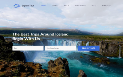 Responsive Explore Tour - Travel Agency Modern HTML Landing Page Template Açılış Sayfası #79548