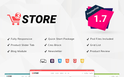 3Store - Többcélú PrestaShop téma