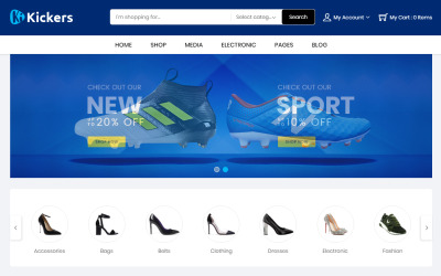 WooCommerce téma Kickers Footwear