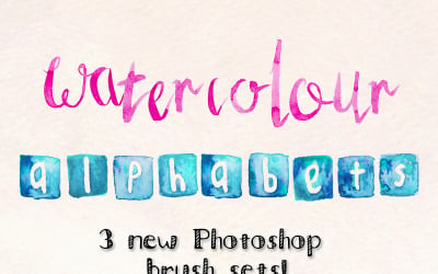 3 Alphabets Photoshop Brush peints à la main - Illustration