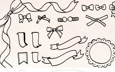 50 band, rosetter och blomstra - Illustration