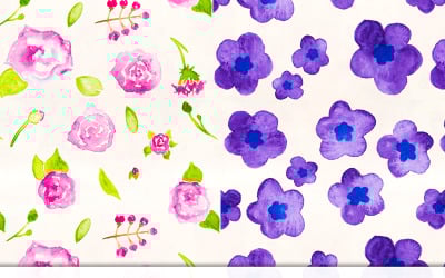 4 безшовні квіткові - ілюстрація