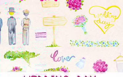 59 Día de la boda floral - Ilustración