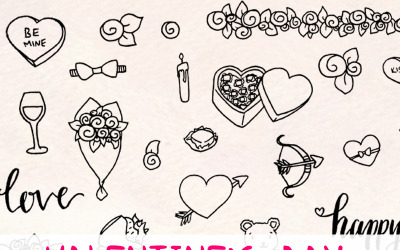 56 Día de San Valentín romántico - Ilustración