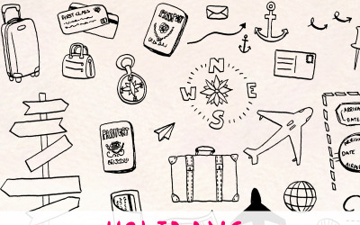 64 Holiday and Travel Themed Illustration 79686