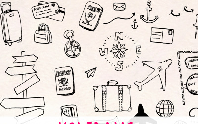 64 Holiday and Travel Themed - Illustration