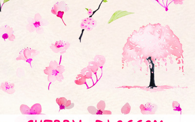 46 Cherry Blossom Sakura - ilustracja