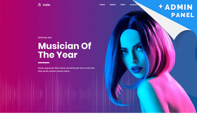 Landing Page Template namens "Leylo - Singer" #79603