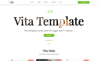 Vita - Modello di sito Web reattivo