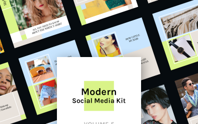 Modern Kit (Vol. 5) Modelo de mídia social