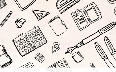 68 Papírnictví, školní a umělecké potřeby - ilustrace