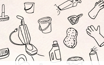 60 Rengöring och hushållsarbete - Illustration