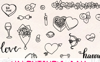 56 romantiska alla hjärtans dag - illustration