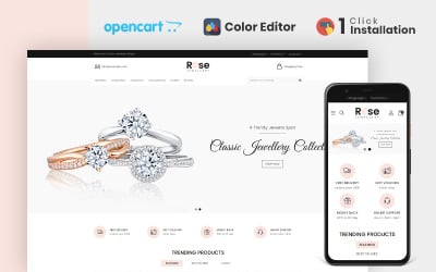 Rose Jewellery Store OpenCart Template
