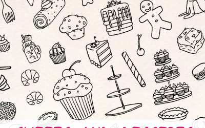 68 snoepjes en desserts - illustratie