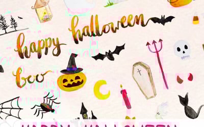 42 Spooky Halloween Elements Illustration #79669