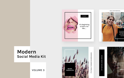 Szablon dla mediów społecznościowych Modern Kit (Vol. 3)