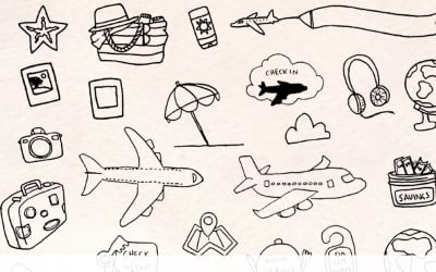 58 Vakantie, reizen en vervoer - illustratie