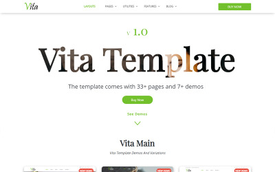 Vita - Plantilla de sitio web adaptable