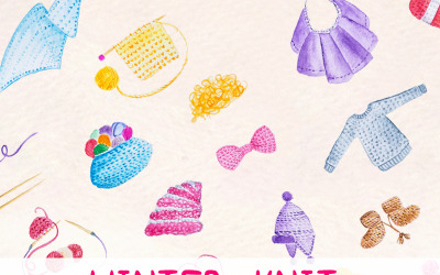 28 Winter Knitted - Illustration