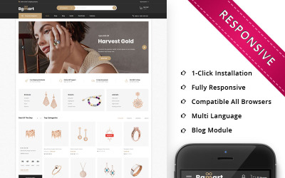 "Bgmart - The Jewellery Store Responsive" - адаптивний WooCommerce шаблон №79775