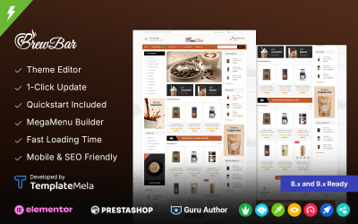 BrewBar-咖啡店PrestaShop主题