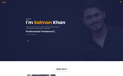 Modello di Landing Page Responsive #79754 "Duck - Personal Portfolio"