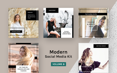 Modern Kit (Vol. 8) Modelo de mídia social