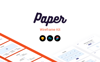 Paper Wireframe Kit UI Elements #79784