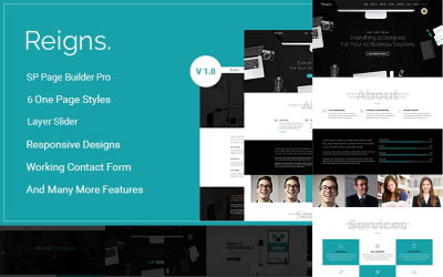 Reigns – Professionelle einseitige Joomla-Vorlage