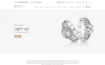 Responsywny szablon OpenCart Jewella - Jewelry Store Clean #79759