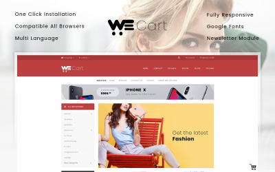 Wecart – víceúčelový obchod Responzivní šablona OpenCart
