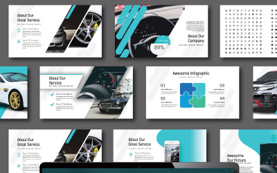 Automobiel PowerPoint-sjabloon