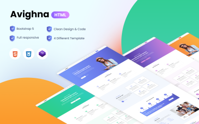 Avighna - адаптивний шаблон веб-сайту з мінімальним бізнесом