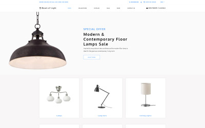 Faisceau de lumière - Thème Shopify Clean Multipage d'éclairage et d'électricité