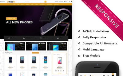Moblic - The One Stop Mobile Shop Responsive OpenCart Template