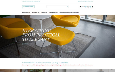 Modelo de comércio eletrônico do MotoCMS para loja de pisos