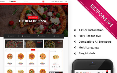 Pizzap - Šablona OpenCart obchodu s pizzou