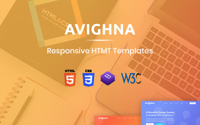 Reszponzív Avighna - Responsive Minimal Business Weboldal sablon 79805