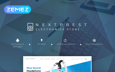 Reszponzív Nextprest - Electronics Store Clean Bootstrap Ecommerce PrestaShop sablon 79866