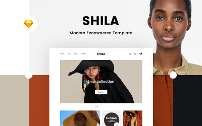 Modèle de croquis de commerce électronique Shila
