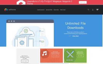 Softonne - ÜCRETSİZ Elektronik Basit Magento Teması