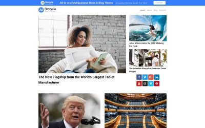 24.Storycle lite - Çok Amaçlı Haber Portalı WordPress Elementor Teması