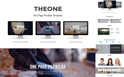 Theone – šablona Joomla 5 s paralaxou jedné stránky