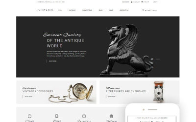 Vintagio - Tema antiquário limpo do Shopify
