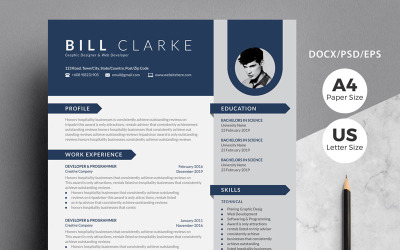 Word Resume-Bill Clarke CV-mall