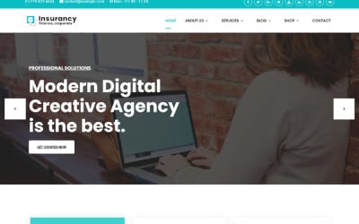 Assurance - Entreprise d&amp;#39;assurance avec le constructeur de pages Joomla 6